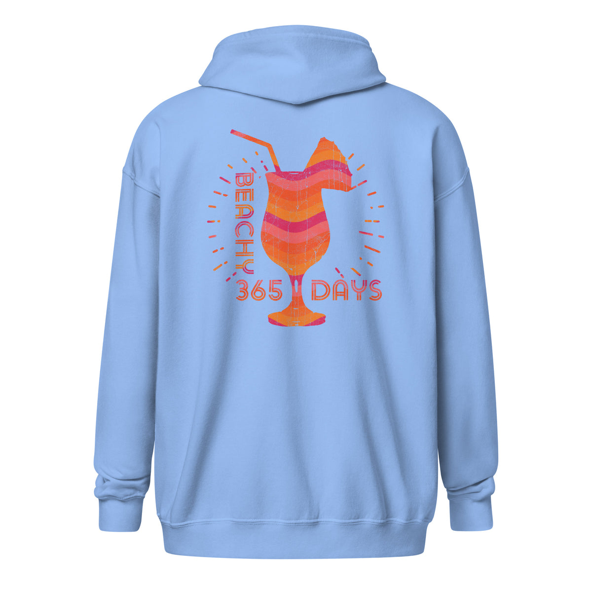 Tropical Sunset Drink Zip Hoodie