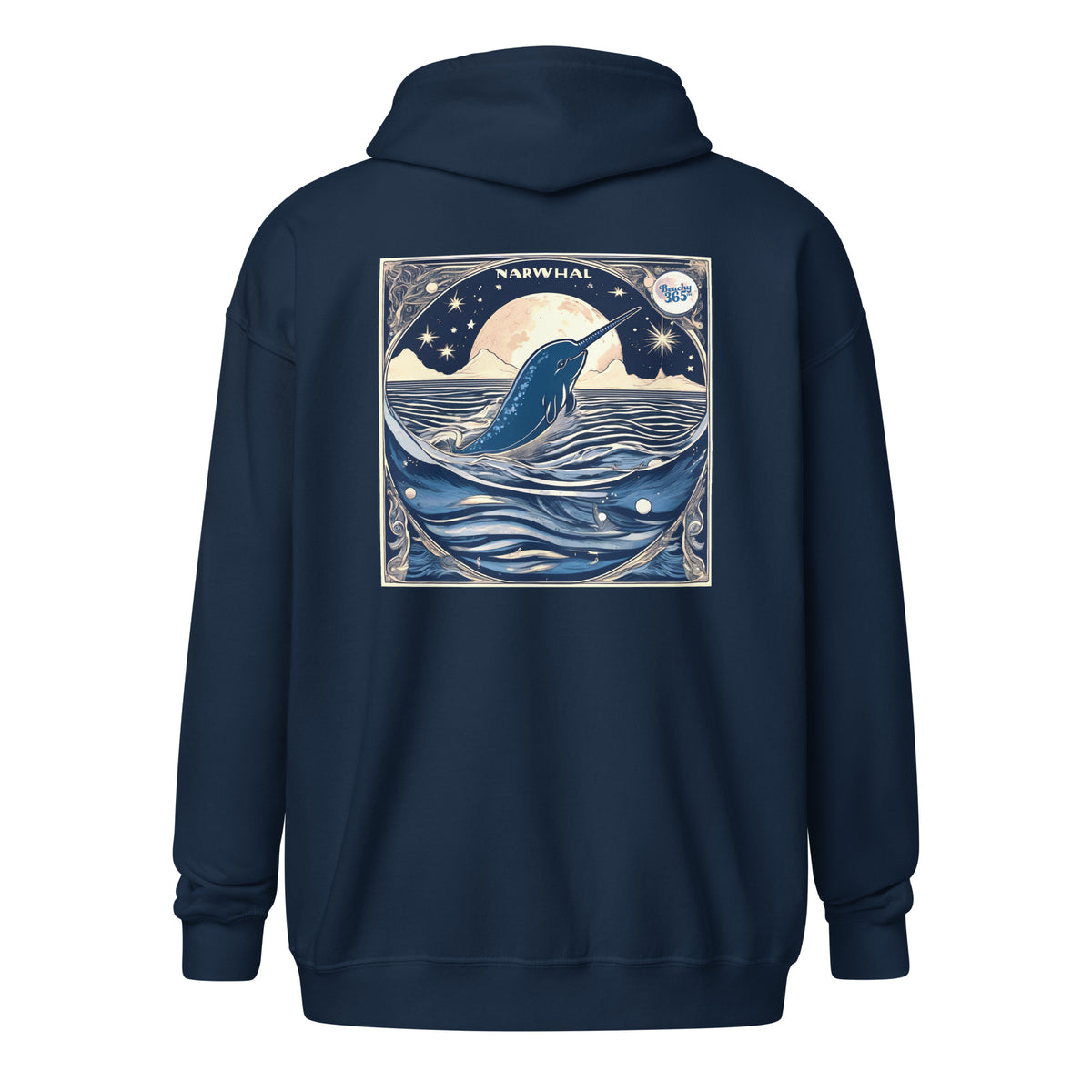 Happy Narwhal Zip Hoodie