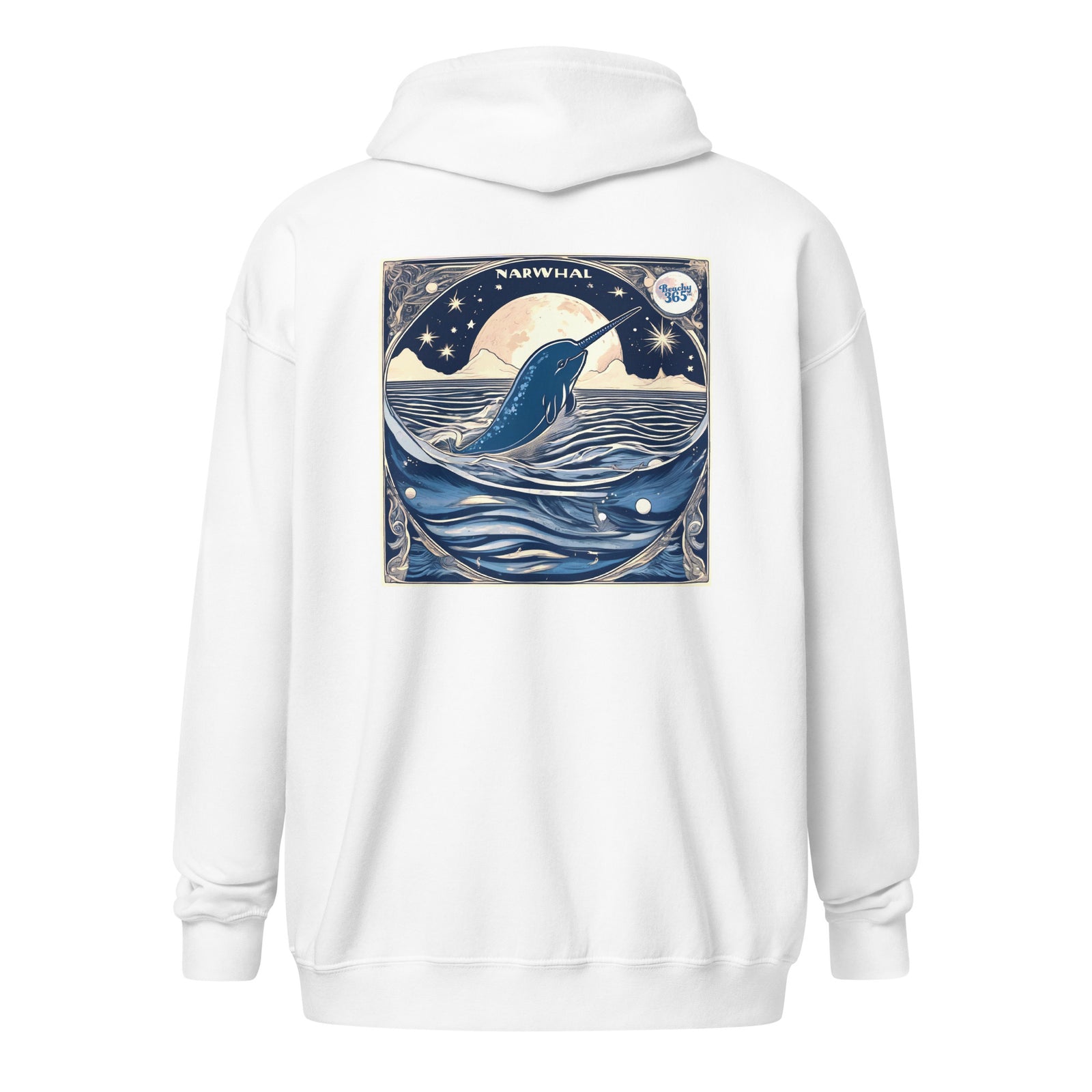 Happy Narwhal Zip Hoodie