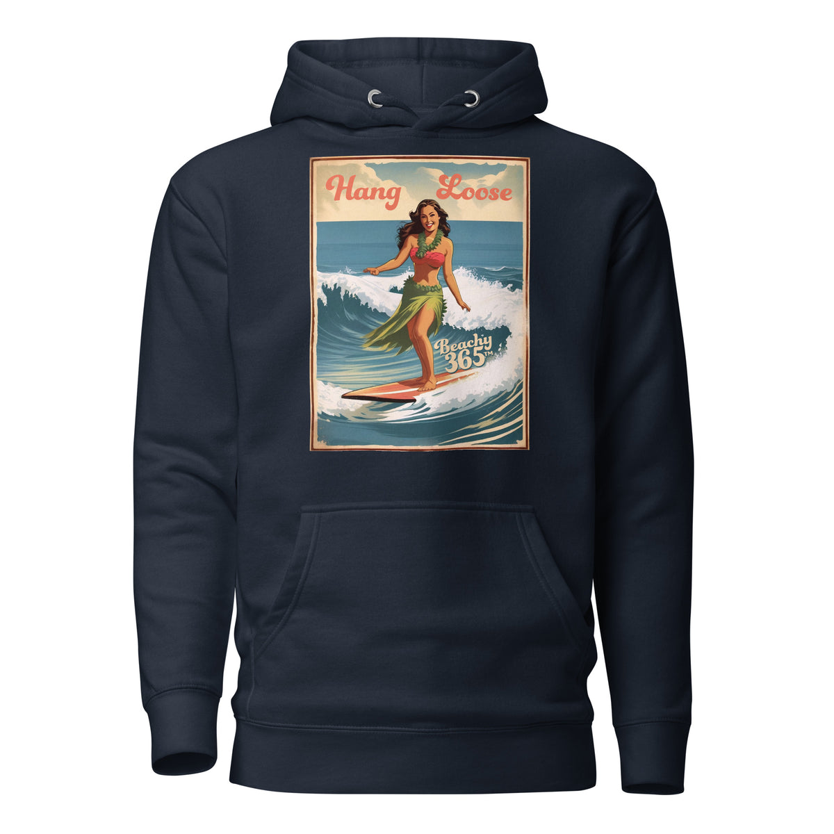 Hang Loose - Hula Surfer Lady Hoodie