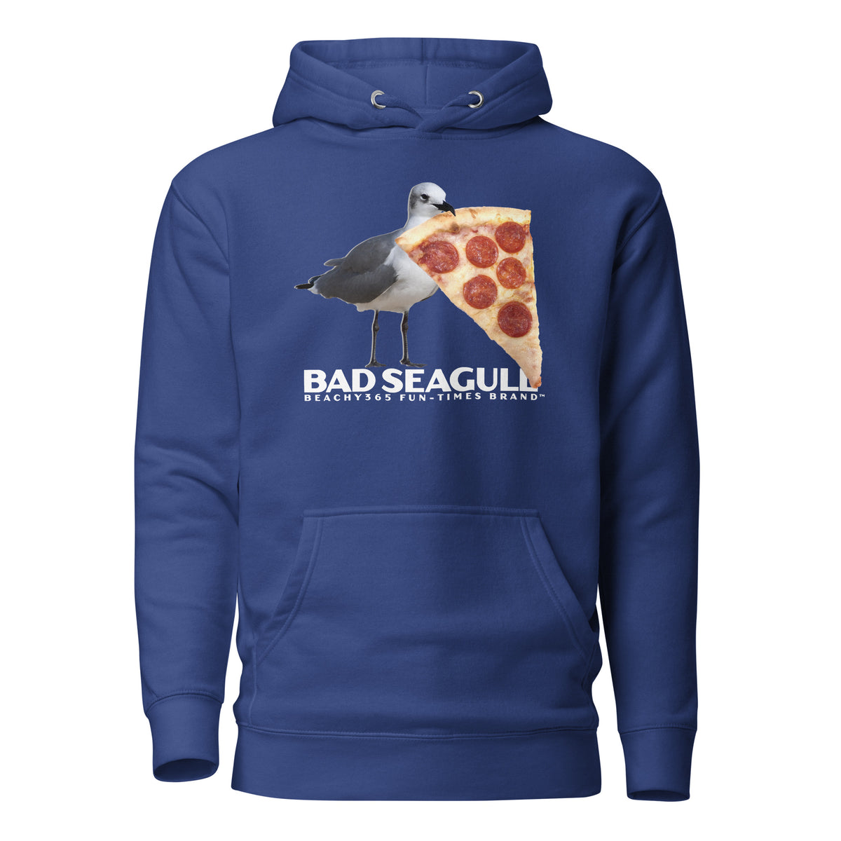 Bad Seagull Jumbo Pizza Logo Hoodie