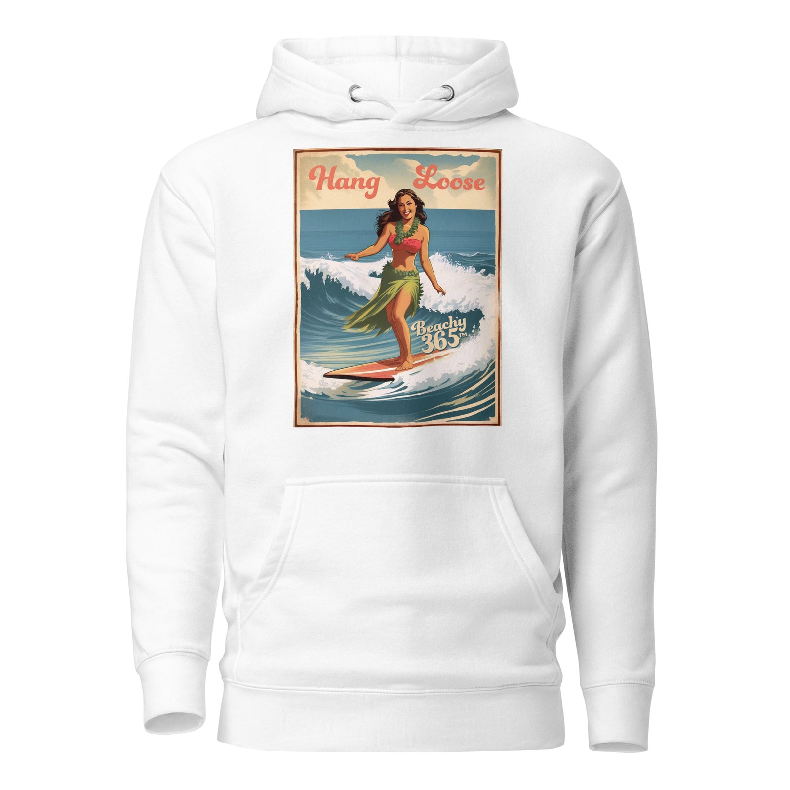 Hang Loose - Hula Surfer Lady Hoodie