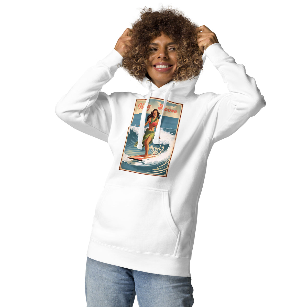 Hang Loose - Hula Surfer Lady Hoodie