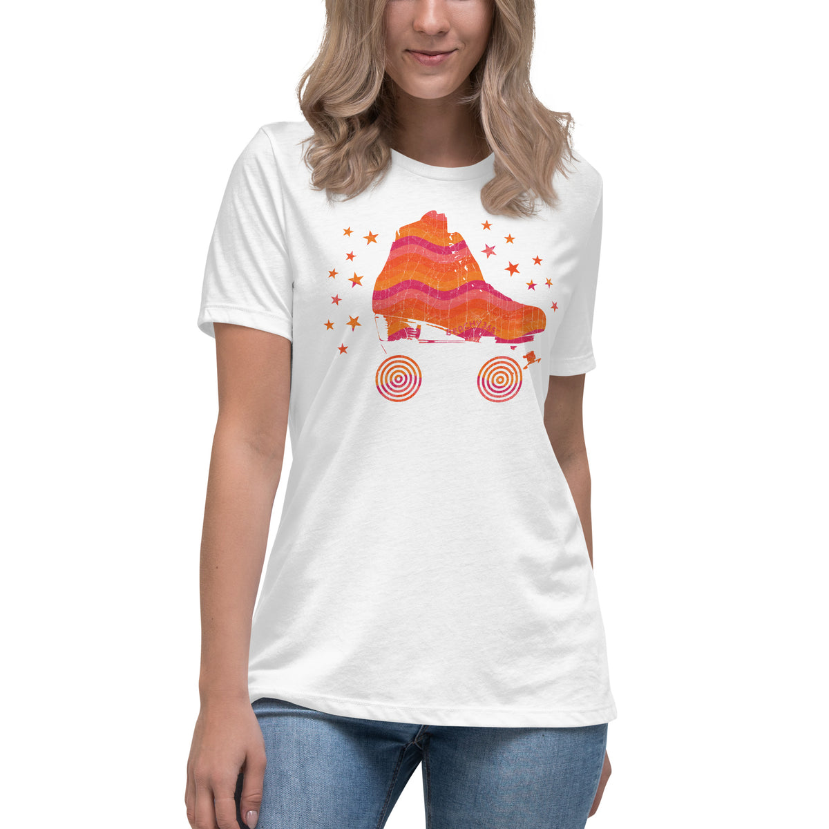 Disco Skate Women's Relaxed Tee - Tropical Sunset