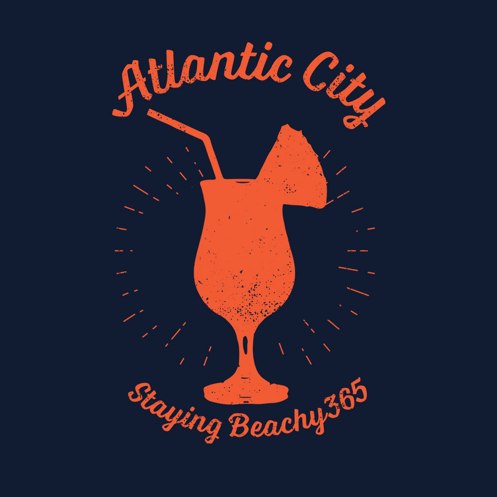 Atlantic City Vintage Tropical Boat Drink Tee