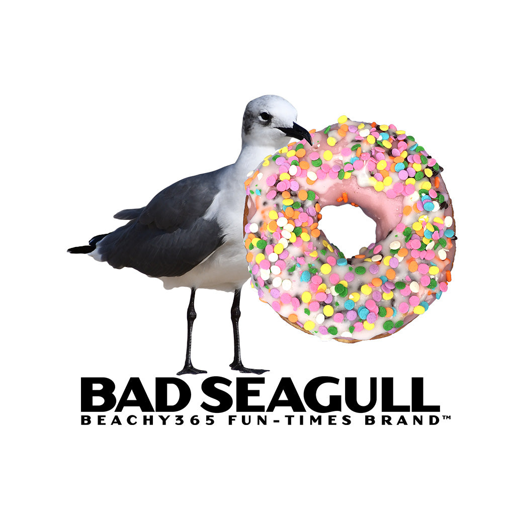 Bad Seagull Jumbo Doughnut Logo Surf Sticker - Shape Cut