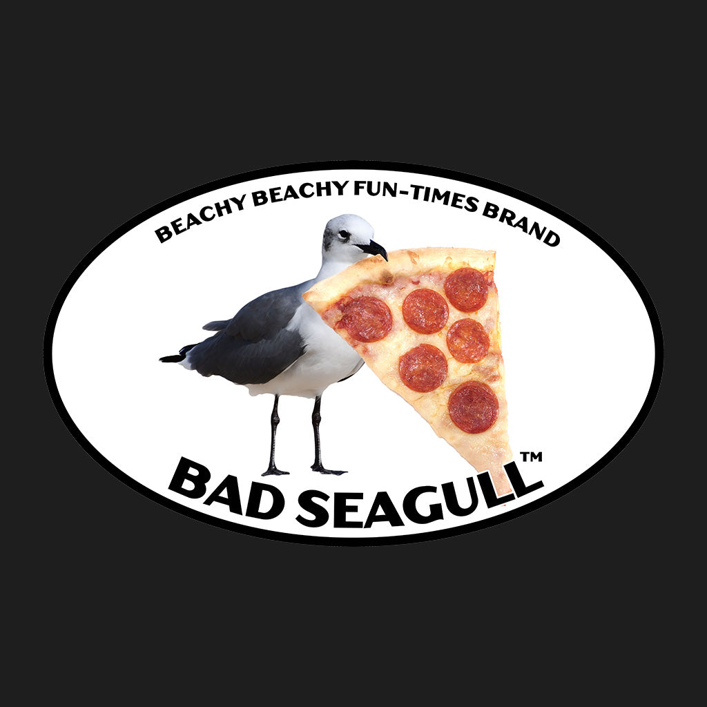 Bad Seagull with Pizza Men/Unisex Sweatshirt