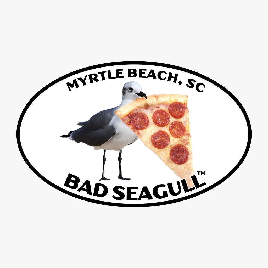 Myrtle Beach Bad Seagull with Pizza Tee