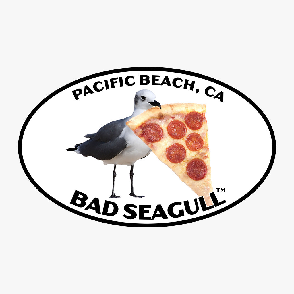 Pacific Beach Bad Seagull with Pizza Tee