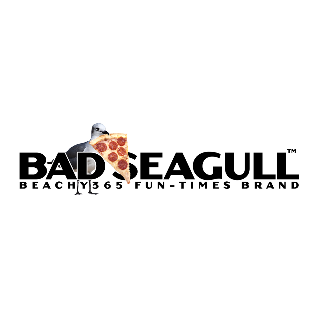 Bad Seagull Wide Pizza Logo Tee