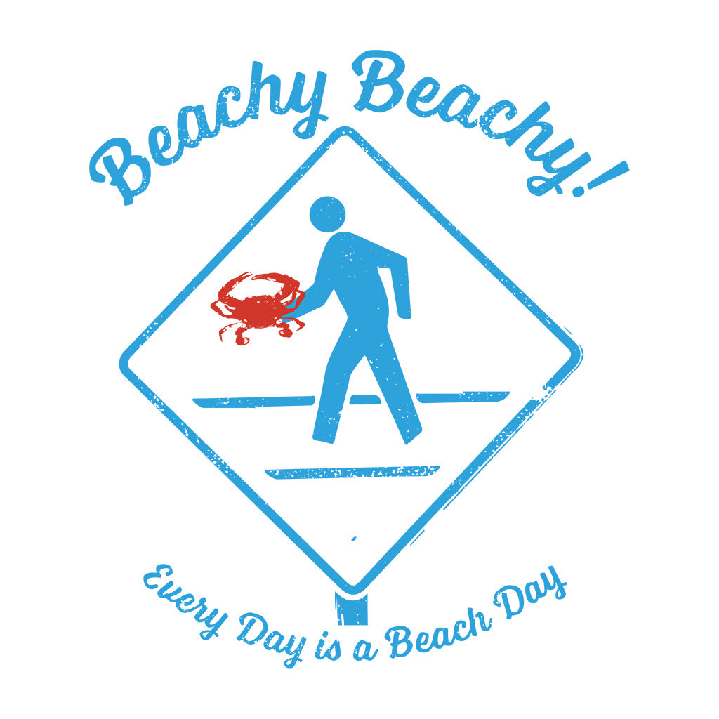Beachy Beachy Vintage Crabber Crossing Surf Sticker - Shape Cut