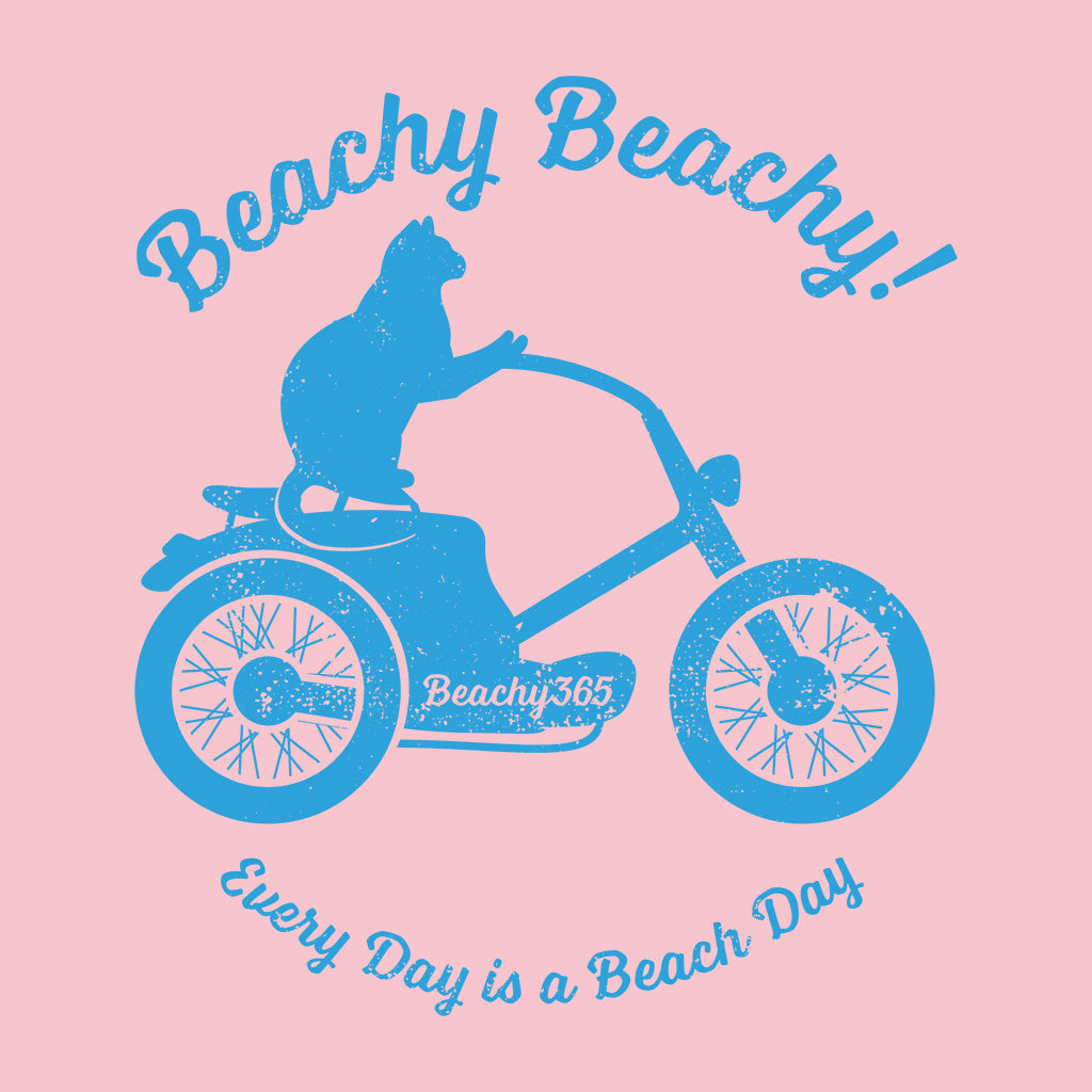 Beachy Beachy Vintage Scooter-Cat Toddler Tee