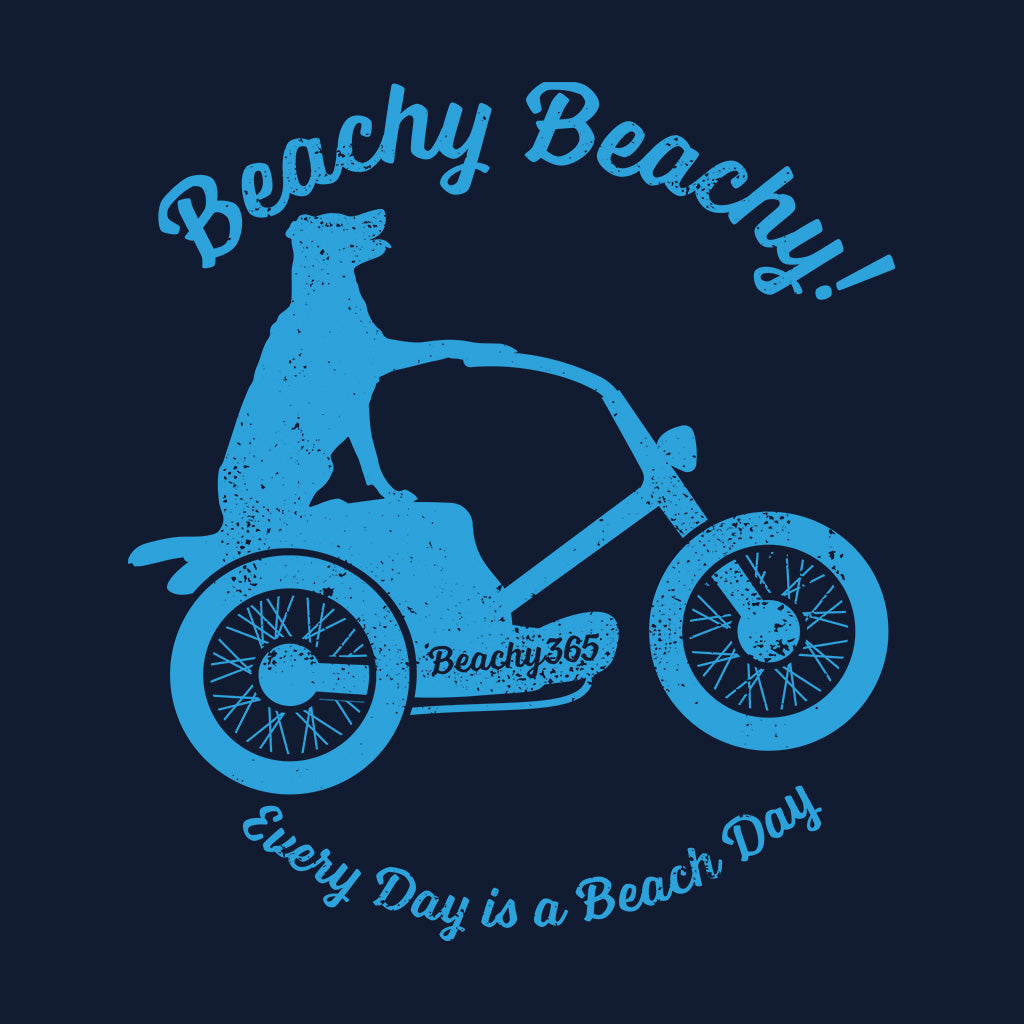 Beachy Beachy Vintage Scooter-Dog Tee - Back Print