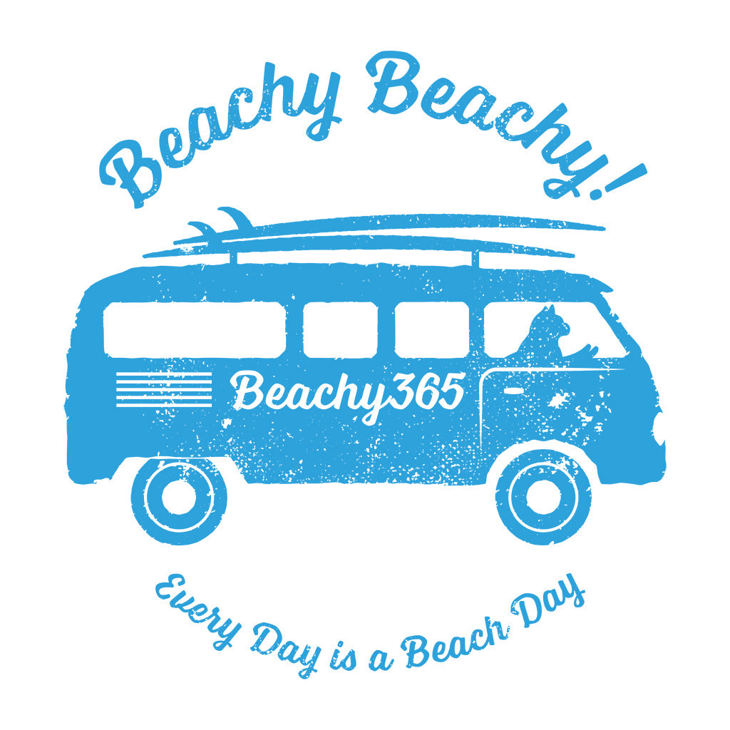 Beachy Beachy Vintage Surfbus Cat Car Sticker - Shape Cut