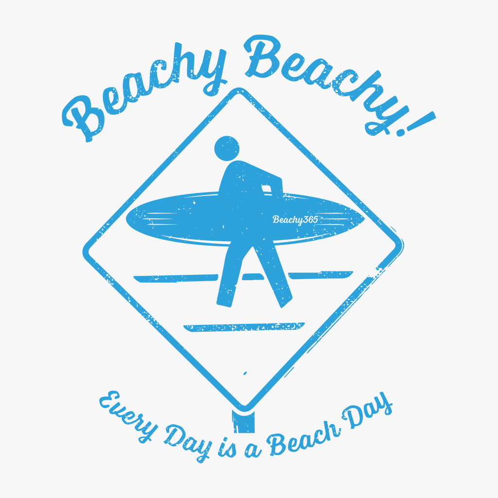 Beachy Beachy Vintage Surfer Crossing Sign Tee - Back Print
