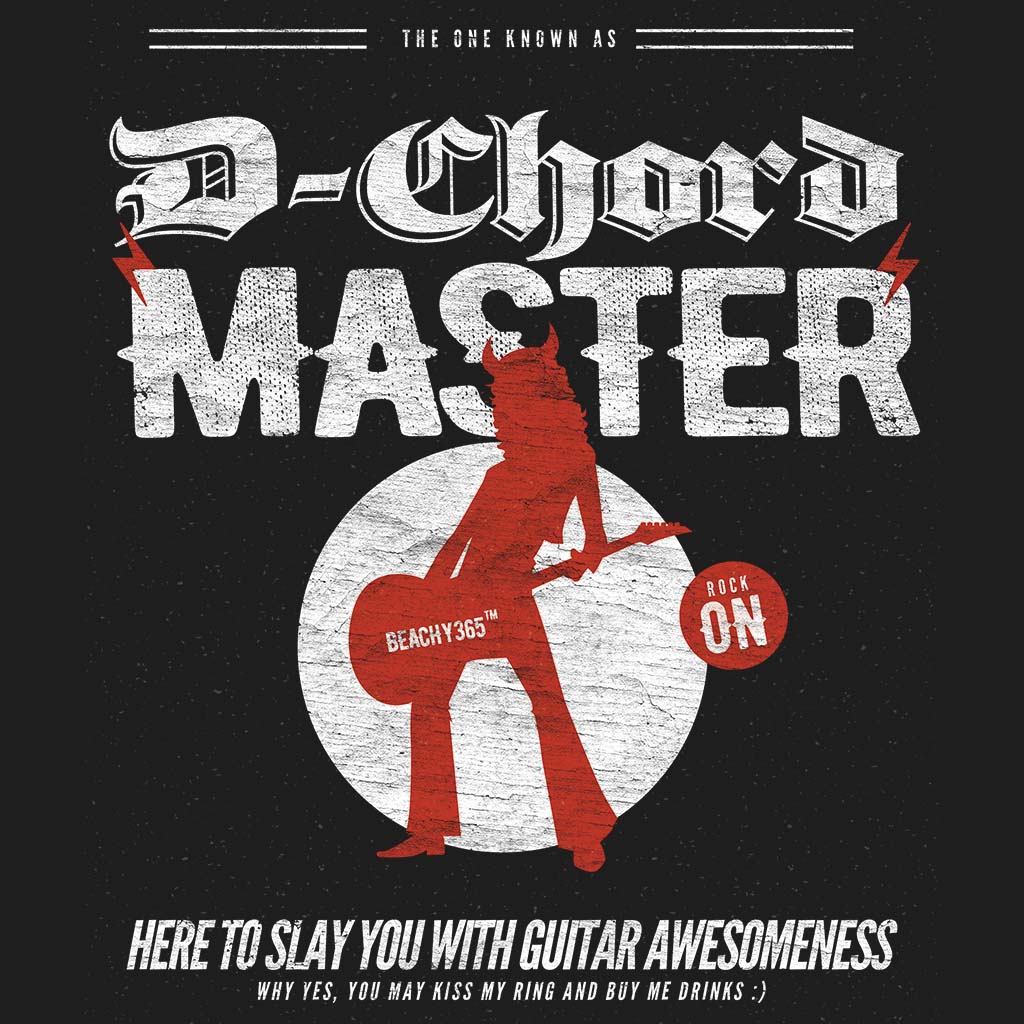 D-Chord Master Guitar Humor Comfort Colors Tee