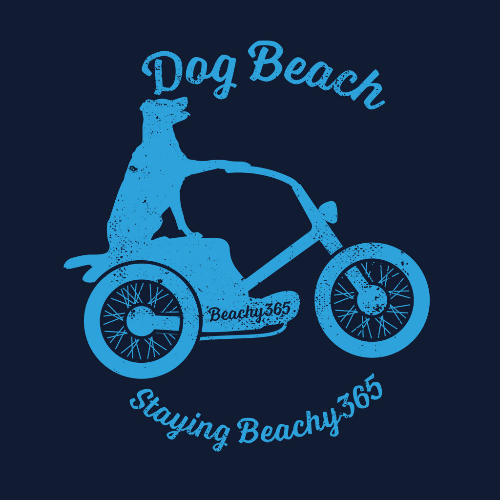 Dog Beach Vintage Scooter-Dog Tee