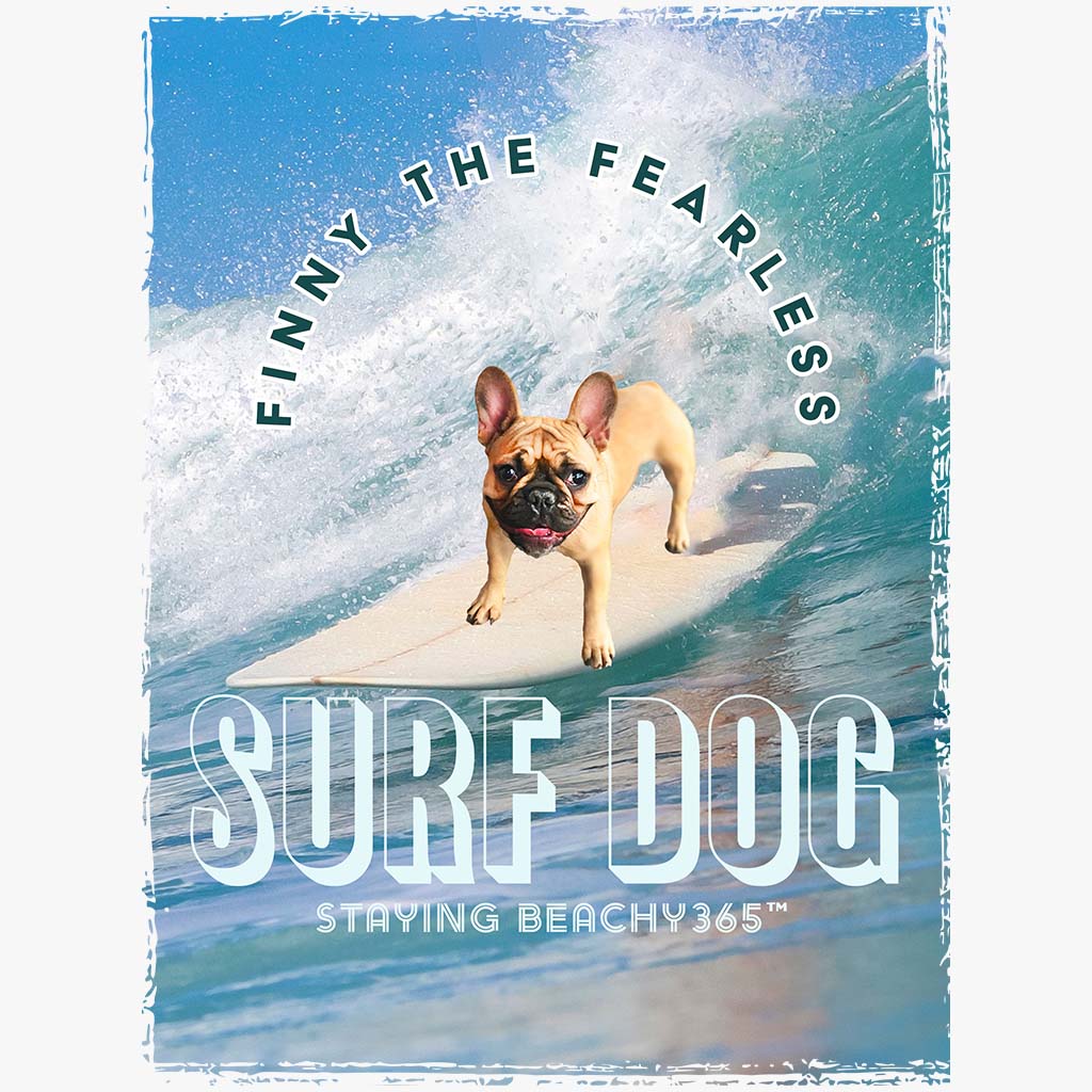 Finny the Fearless Surf Dog Comfort Colors Tee