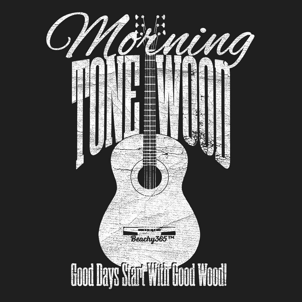 Morning Tone Wood Acoustic Guitar Comfort Colors Tee