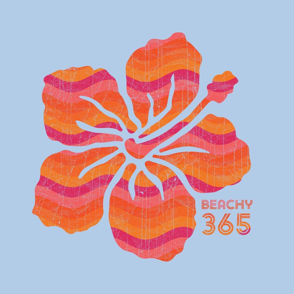 Tropical Sunset Flower Vintage Crop Tee