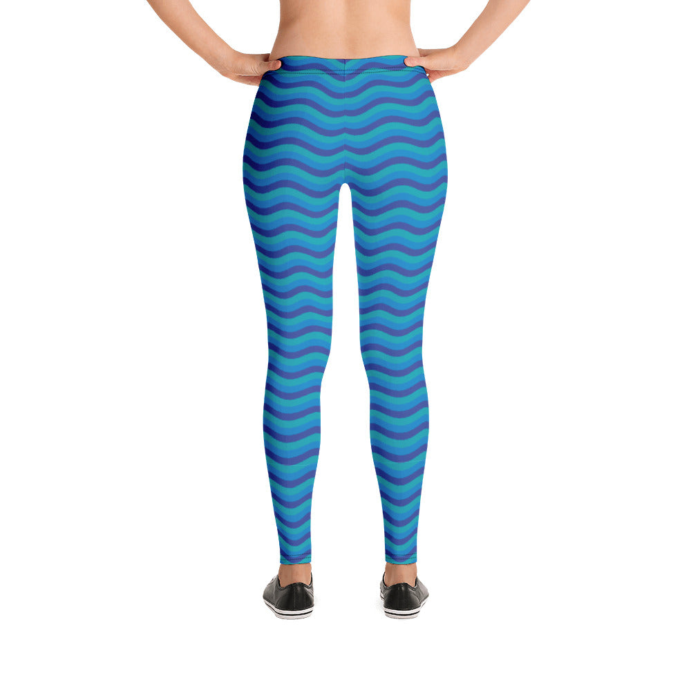 Leggings - Caribbean Sea - Waves