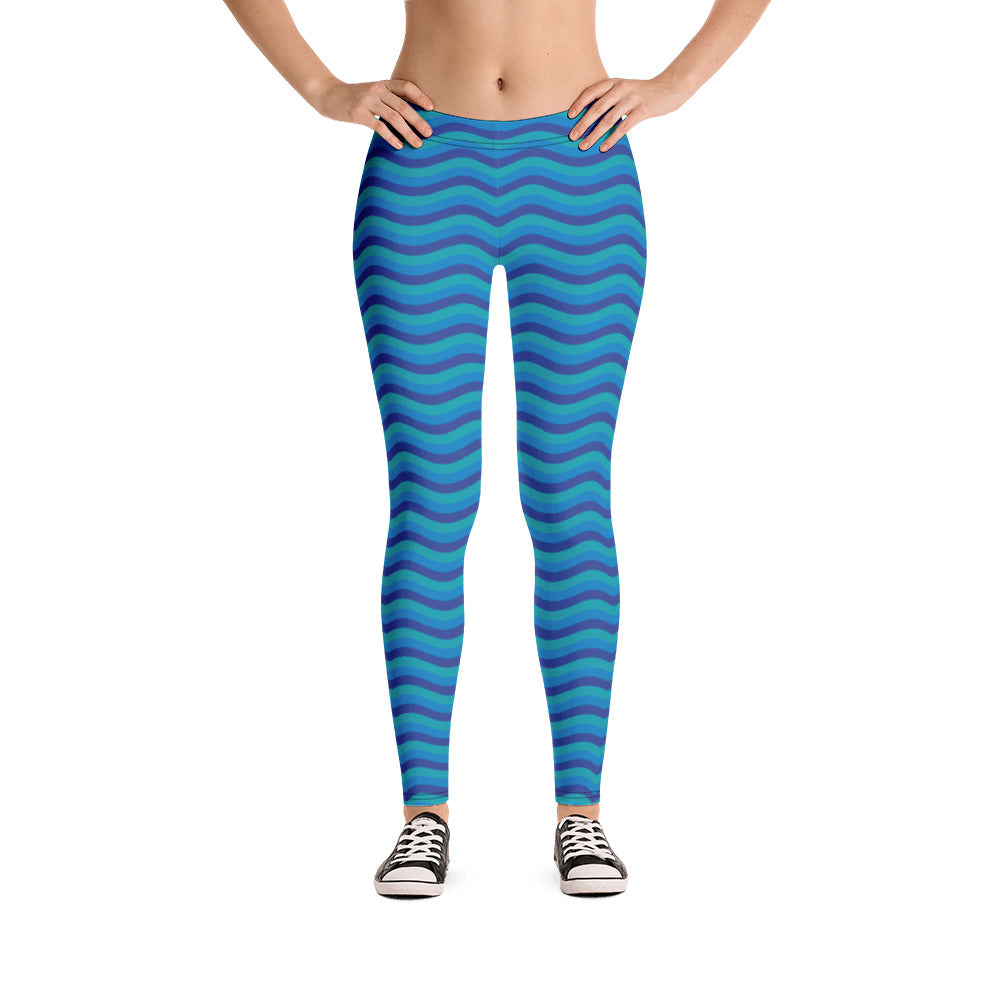 Leggings - Caribbean Sea - Waves