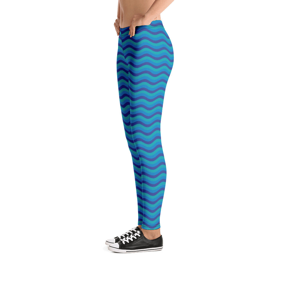 Leggings - Caribbean Sea - Waves