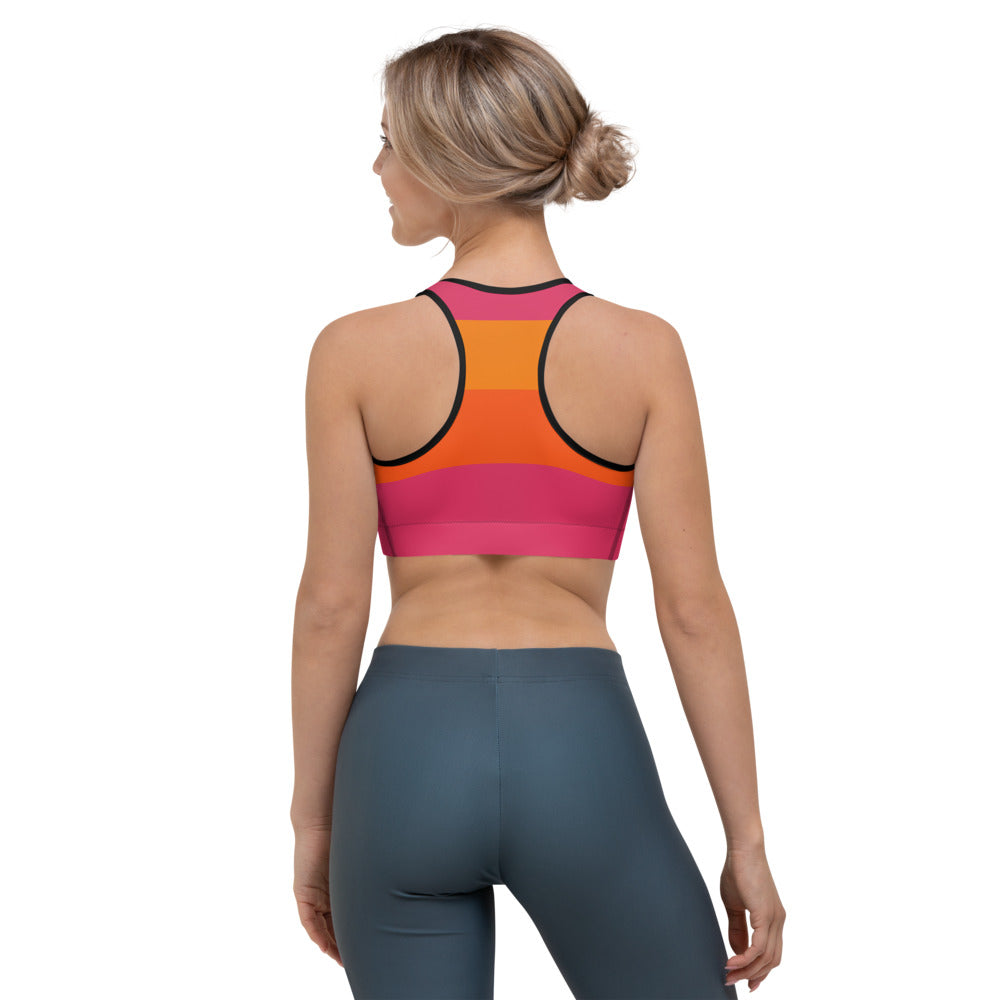 Beachy Sports Bra - Tropical Sunset
