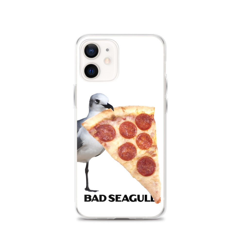 Bad Seagull with Pizza Extreme-Close-Up iPhone Case