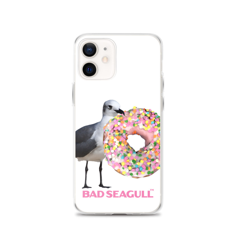 Bad Seagull with Doughnut Extreme-Close-Up iPhone Case