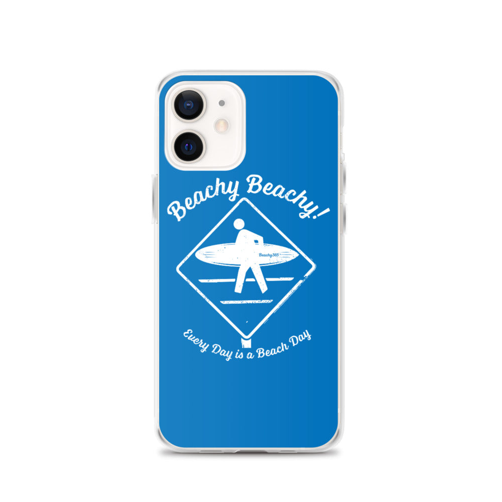Beachy Beachy Vintage Surfer Crossing iPhone Case