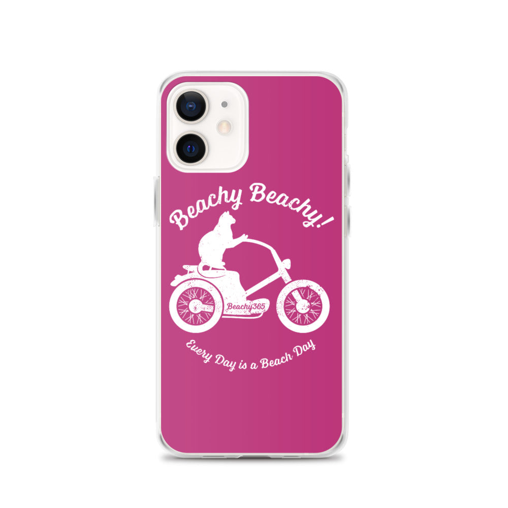 Beachy Beachy Vintage Scooter-Cat iPhone Case