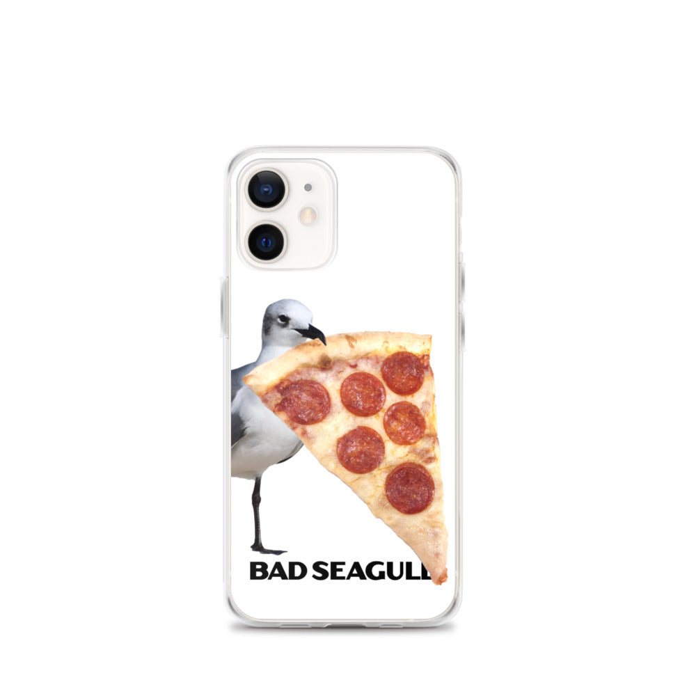Bad Seagull with Pizza Extreme-Close-Up iPhone Case