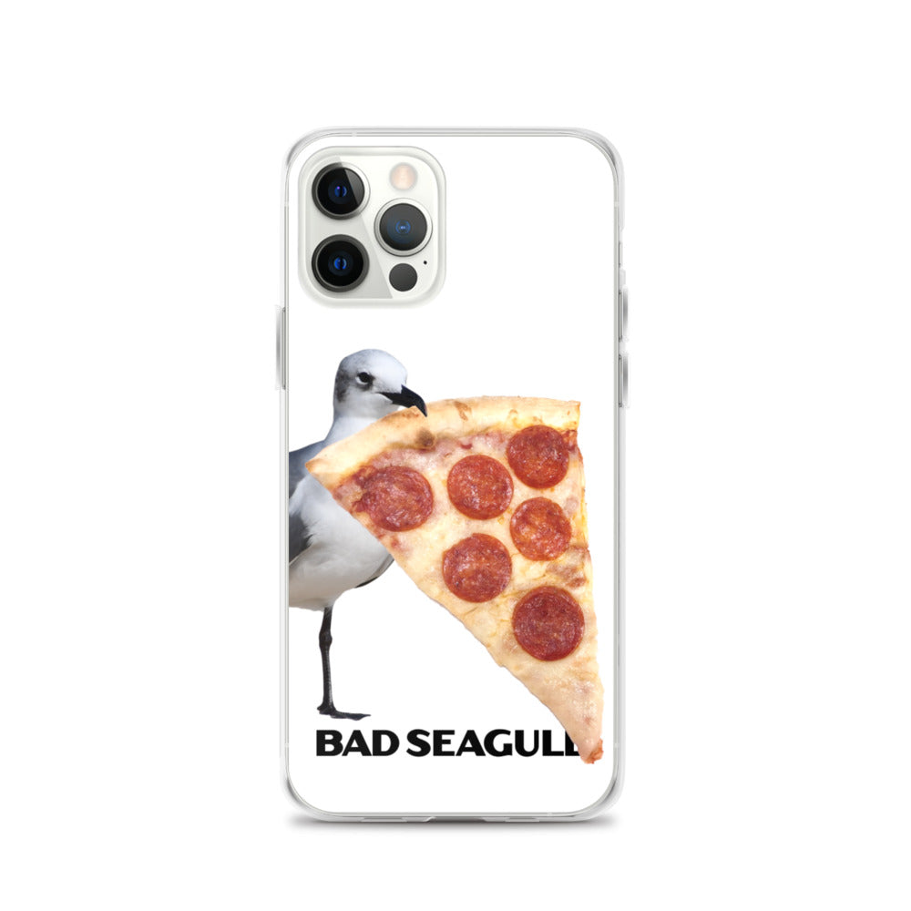 Bad Seagull with Pizza Extreme-Close-Up iPhone Case
