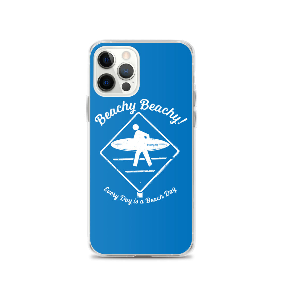 Beachy Beachy Vintage Surfer Crossing iPhone Case