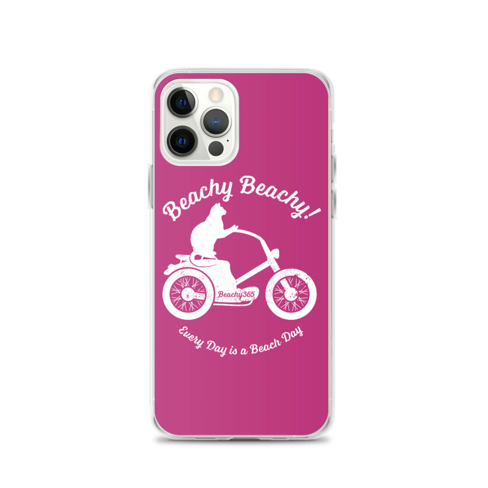 Beachy Beachy Vintage Scooter-Cat iPhone Case
