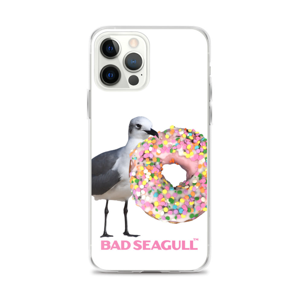 Bad Seagull with Doughnut Extreme-Close-Up iPhone Case
