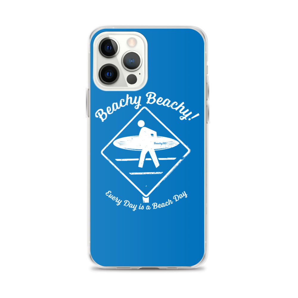 Beachy Beachy Vintage Surfer Crossing iPhone Case