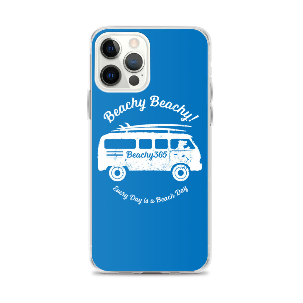 Beachy Beachy Vintage Surfbus Dog iPhone Case