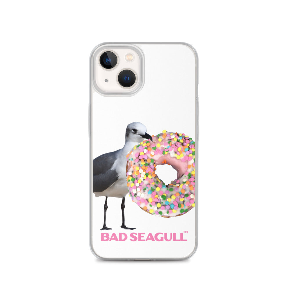 Bad Seagull with Doughnut Extreme-Close-Up iPhone Case