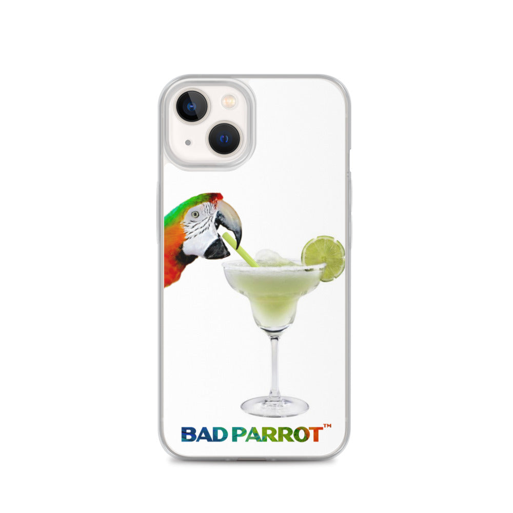 Bad Parrot Face with Margarita Extreme-Close-Up iPhone Case