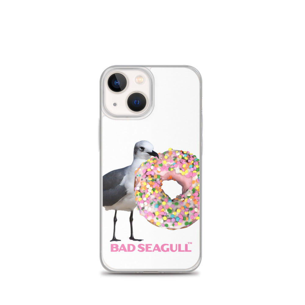 Bad Seagull with Doughnut Extreme-Close-Up iPhone Case