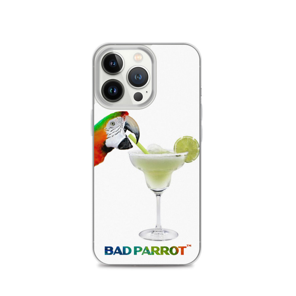 Bad Parrot Face with Margarita Extreme-Close-Up iPhone Case