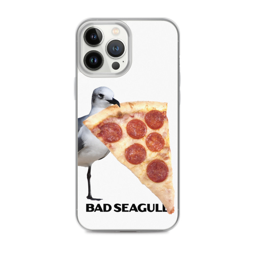 Bad Seagull with Pizza Extreme-Close-Up iPhone Case