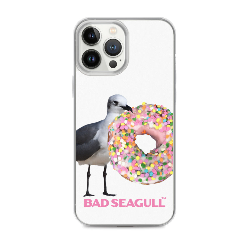 Bad Seagull with Doughnut Extreme-Close-Up iPhone Case