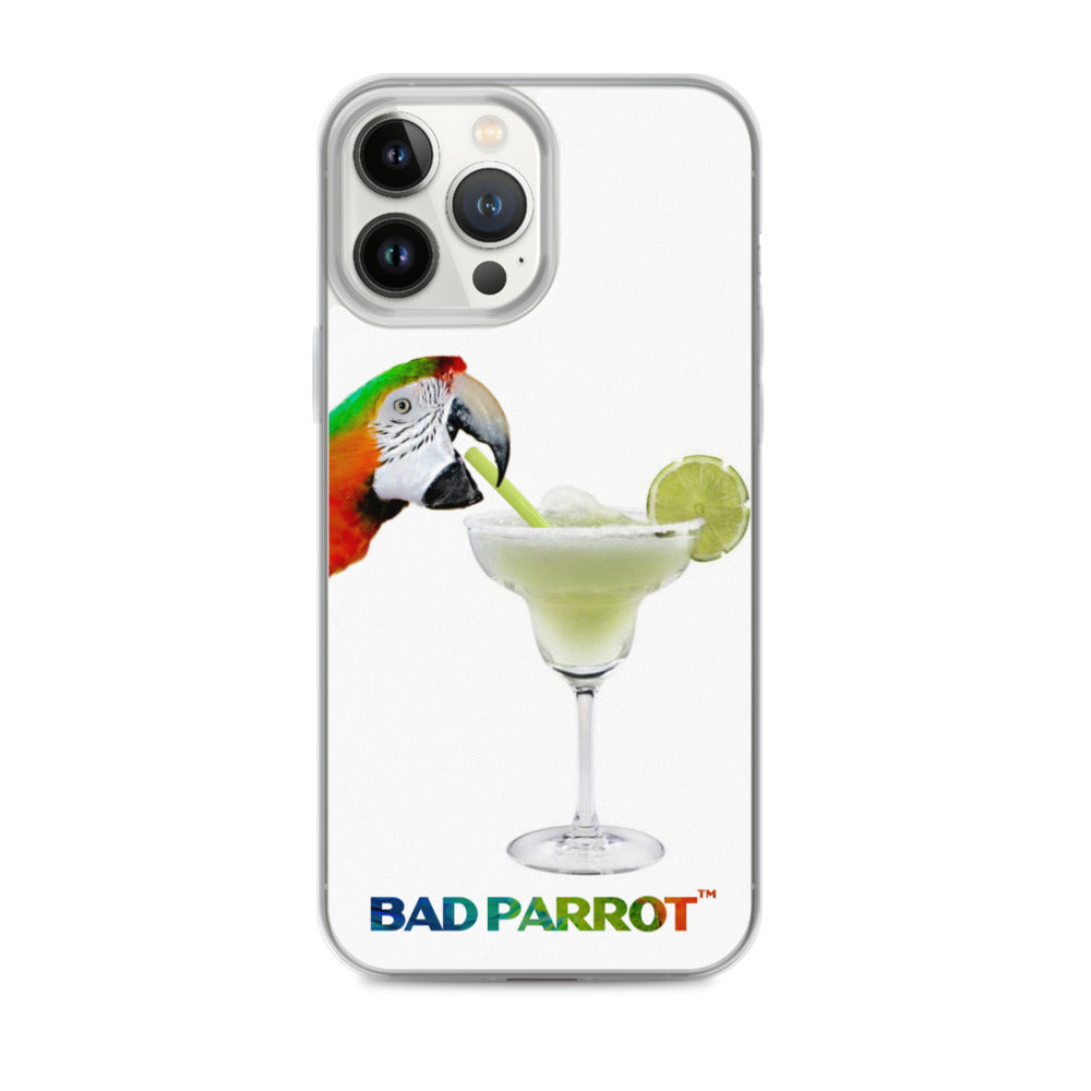 Bad Parrot Face with Margarita Extreme-Close-Up iPhone Case