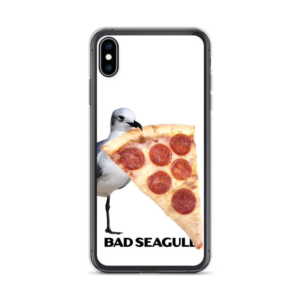 Bad Seagull with Pizza Extreme-Close-Up iPhone Case