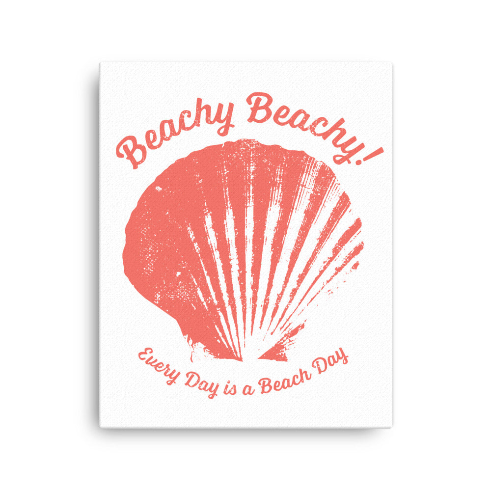 Beachy Beachy Vintage Scallop Shell Canvas Wall Art
