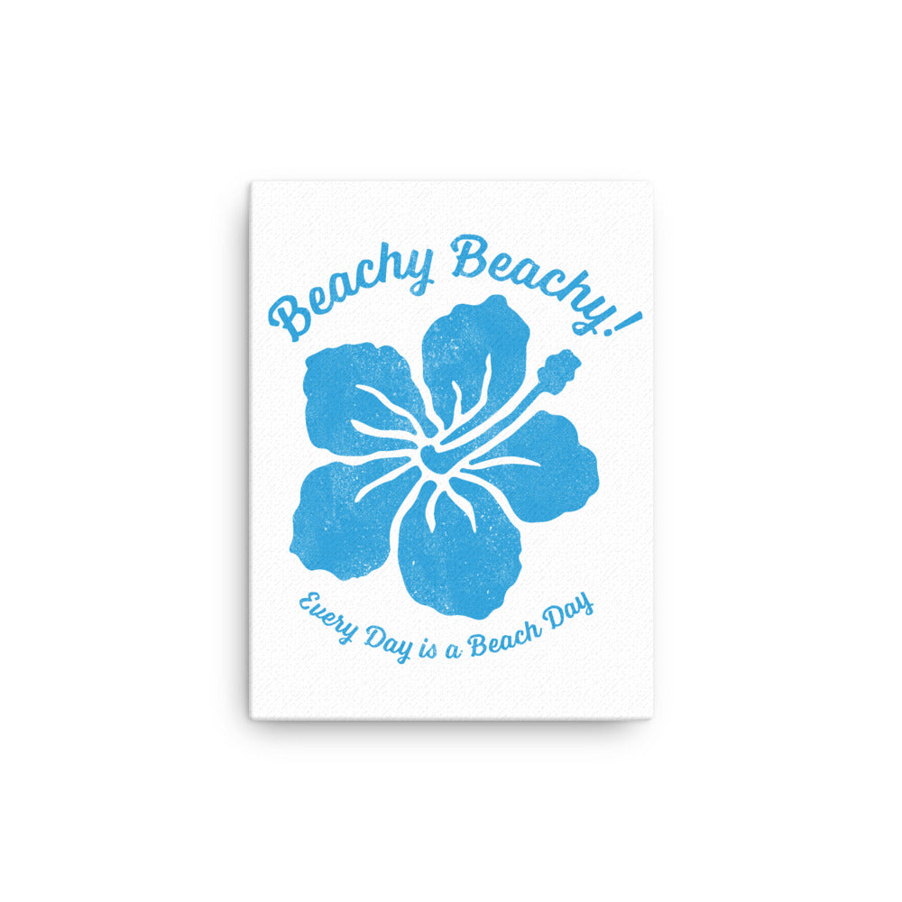 Beachy Beachy Vintage Tropical Flower Canvas Wall Art