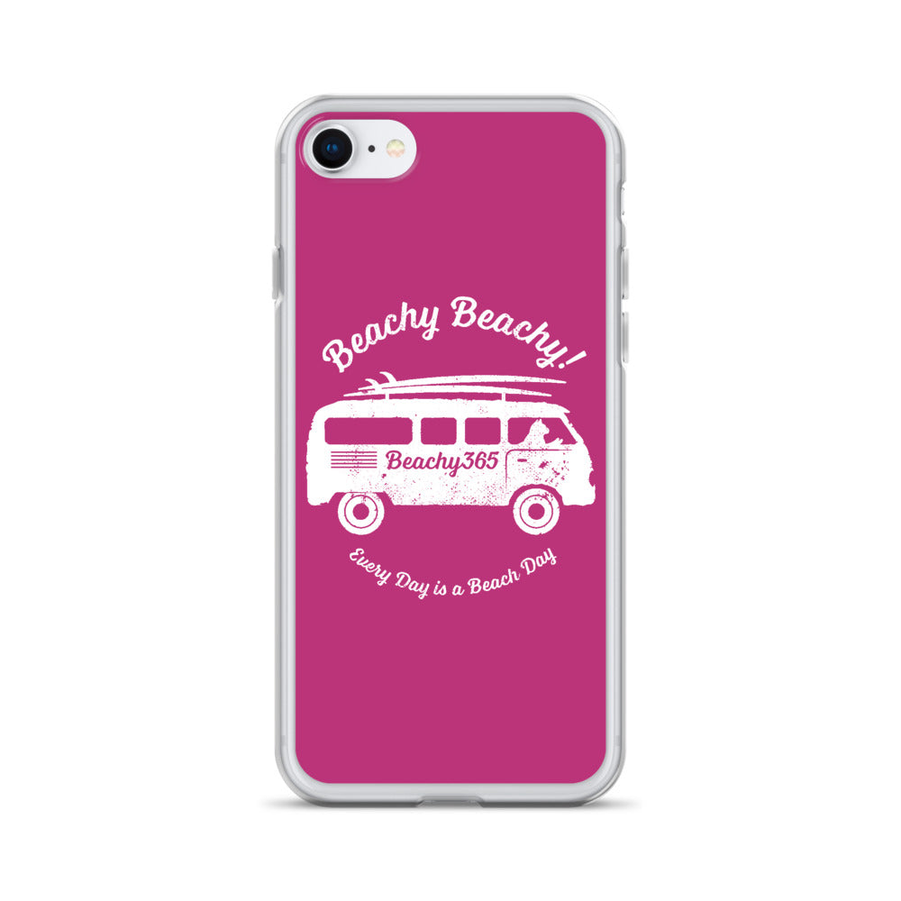 Beachy Beachy Vintage Surfbus Cat iPhone Case